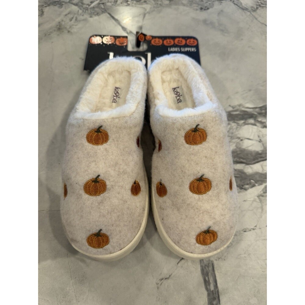Kooba Pumpkin Slippers Womens M 6.5-7.5 NWT Fall Halloween Thanksgiving